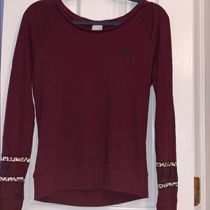 PINK MAROON LONGSLEEVE T SHIRT